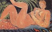 Henri Matisse Nude with Heel on her Knee (Reclining Nude) (mk35) oil